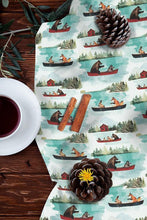 Load image into Gallery viewer, Animals in Canoe Tea Towel