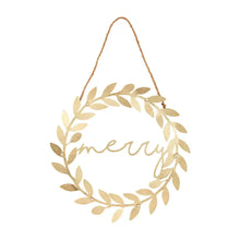 Load image into Gallery viewer, Gold Wreath Door Hanger