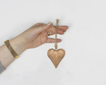 Load image into Gallery viewer, Wood Heart Ornament