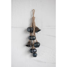 Load image into Gallery viewer, Metal Bells on Jute Hanger