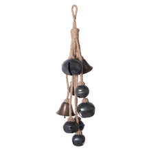 Load image into Gallery viewer, Metal Bells on Jute Hanger