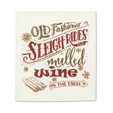 Load image into Gallery viewer, Cocoa and Sleigh Rides Swedish Dishcloth