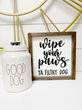 Load image into Gallery viewer, Wipe Your Paws Framed Sign