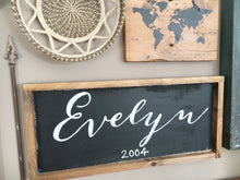 Load image into Gallery viewer, Family Name Wood Sign - script