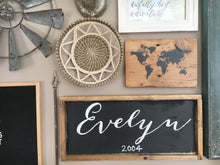 Load image into Gallery viewer, Family Name Wood Sign - script