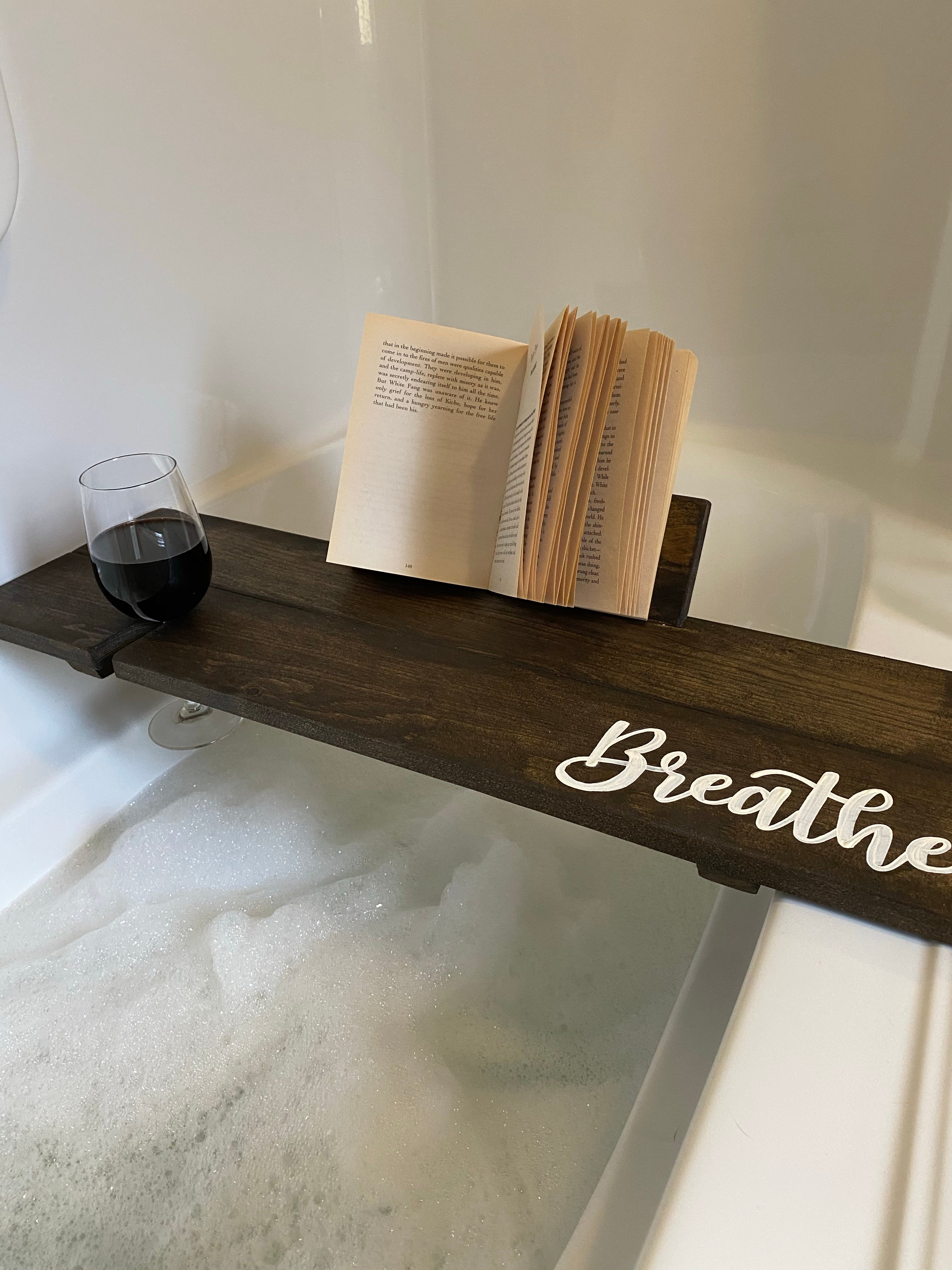 Handcrafted Wood Bathtub Tray Words On WoodWhitby