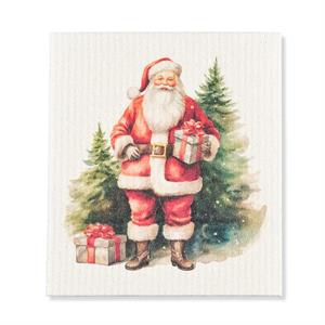 Santa with Presents Dishcloth