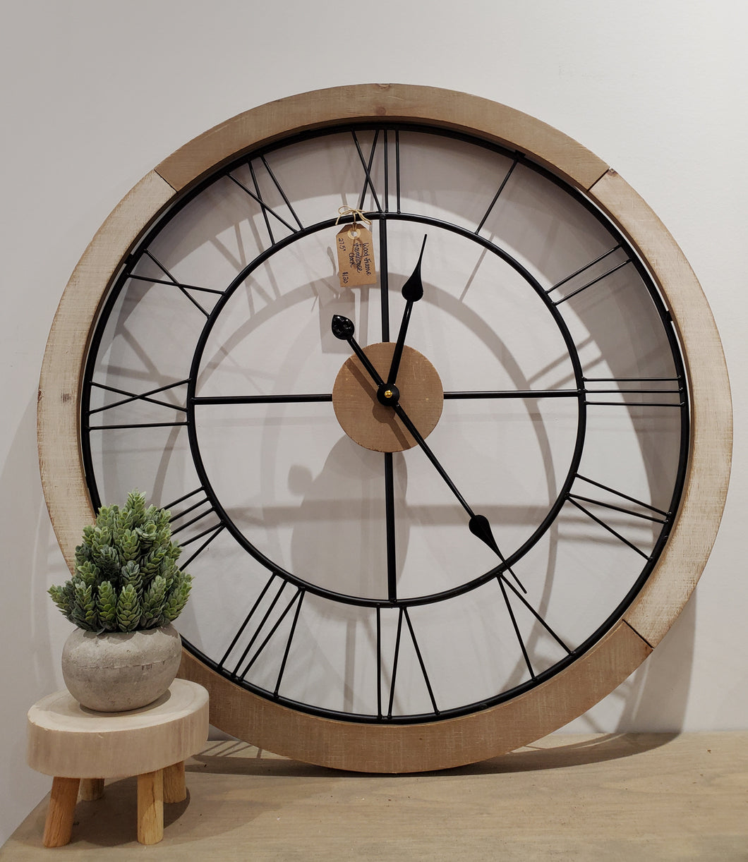Large Wooden Wall Clock