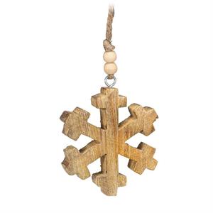 Thick Snowflake Ornament-Wood