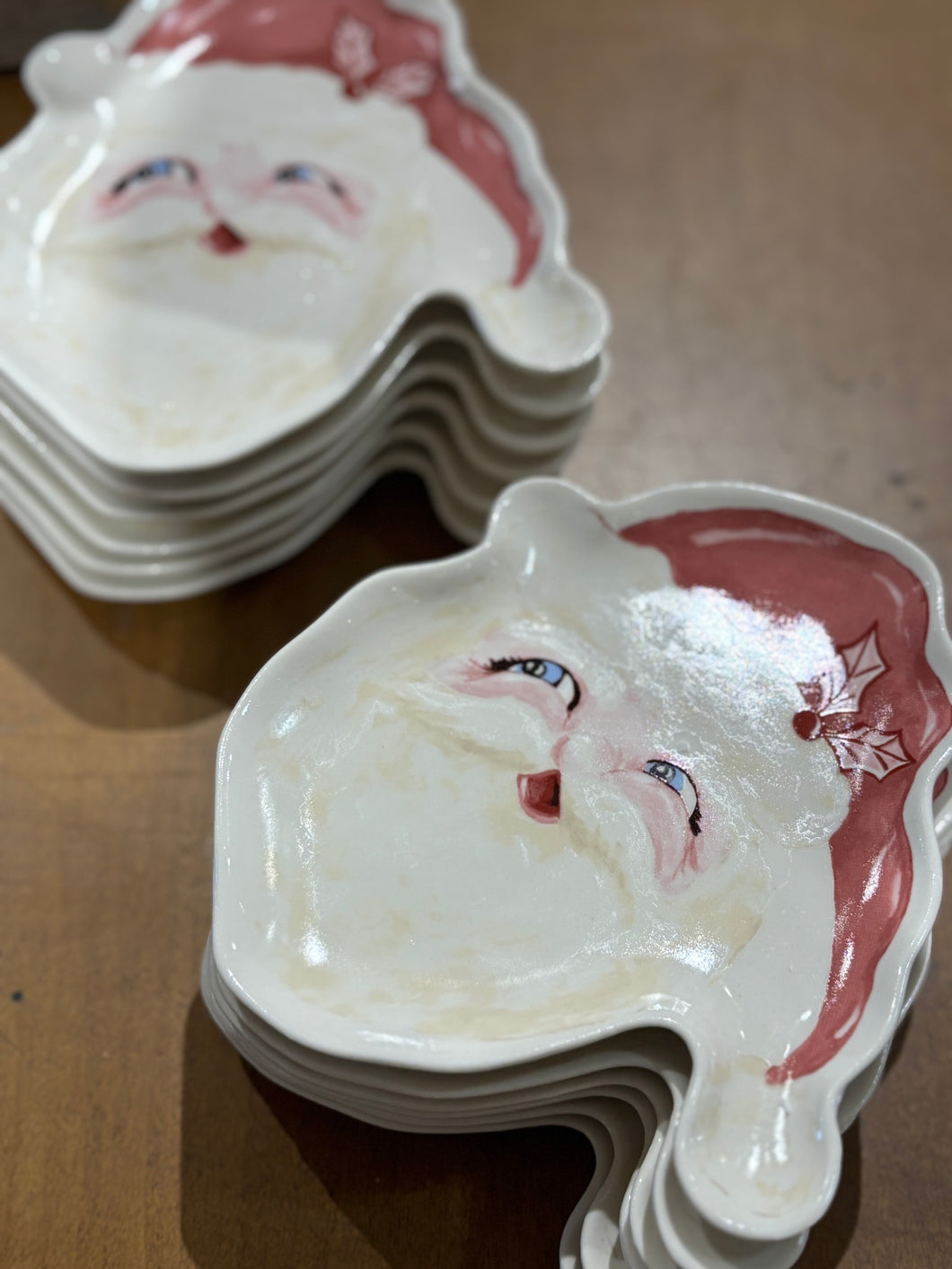 6” Santa Cookie Plate
