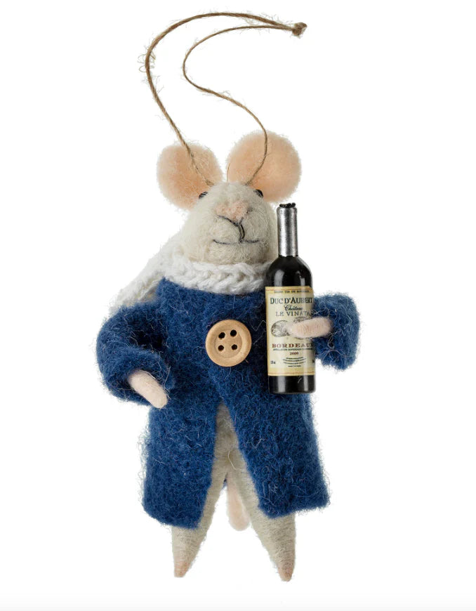 Winter Wine Mouse Ornament