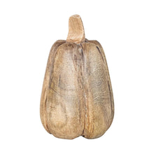 Load image into Gallery viewer, Carved Mango Wood Pumpkin
