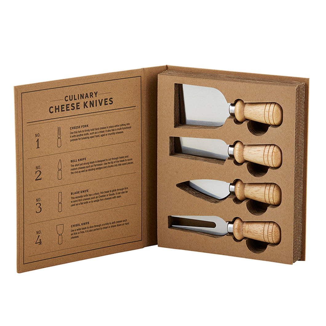 Cardboard Book Cheese Knives