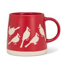 Wide Base Mug with Cardinals