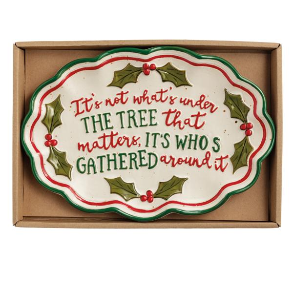 Holly Christmas Sentiment Tray