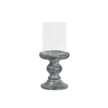 Load image into Gallery viewer, Hurricane Lantern on Distressed Black Base
