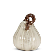 Load image into Gallery viewer, Ceramic Ivory Pumpkin
