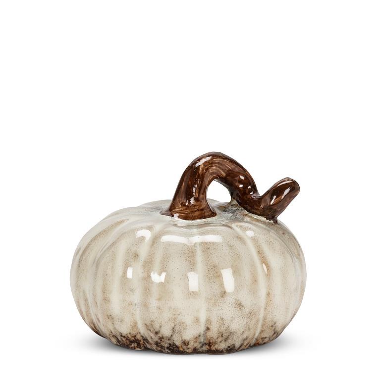 Ceramic Ivory Pumpkin