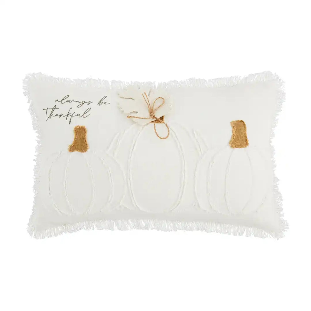Lumbar White Pumpkin Pillow