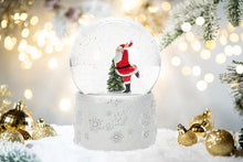 Load image into Gallery viewer, Skating Santa Snowglobe
