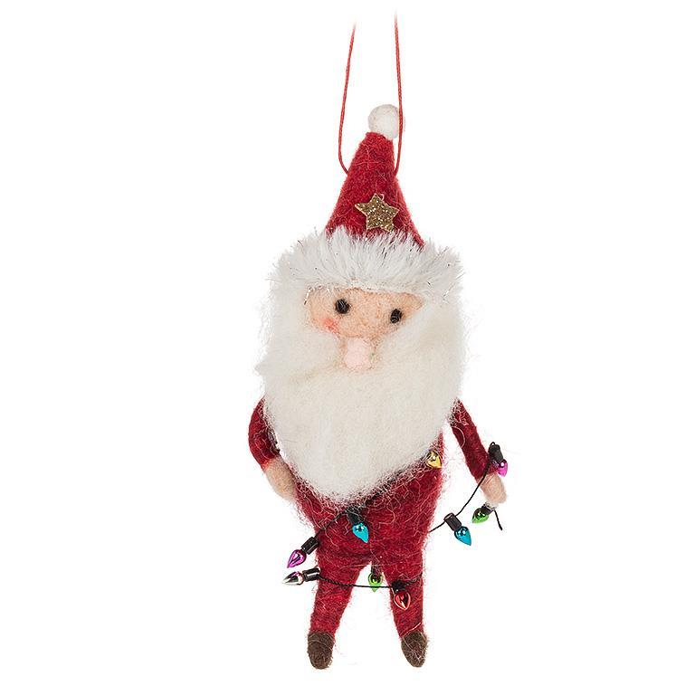 Santa with Lights Ornament