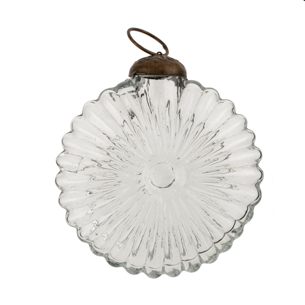 Shell Glass Holiday Ornament