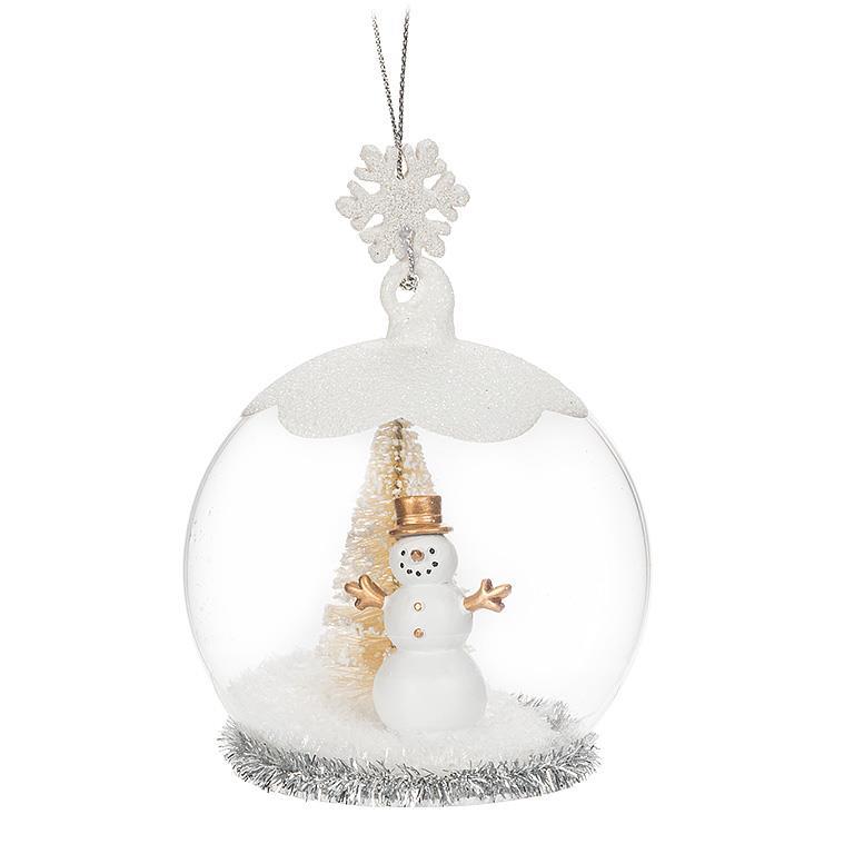 Snowman with Tree Ball Ornament