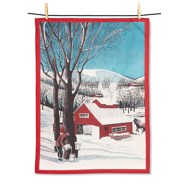 Maple Sugar Shack Kitchen Tea Towel