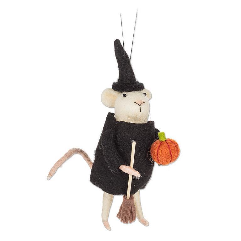 Witch Mouse with Pumpkin