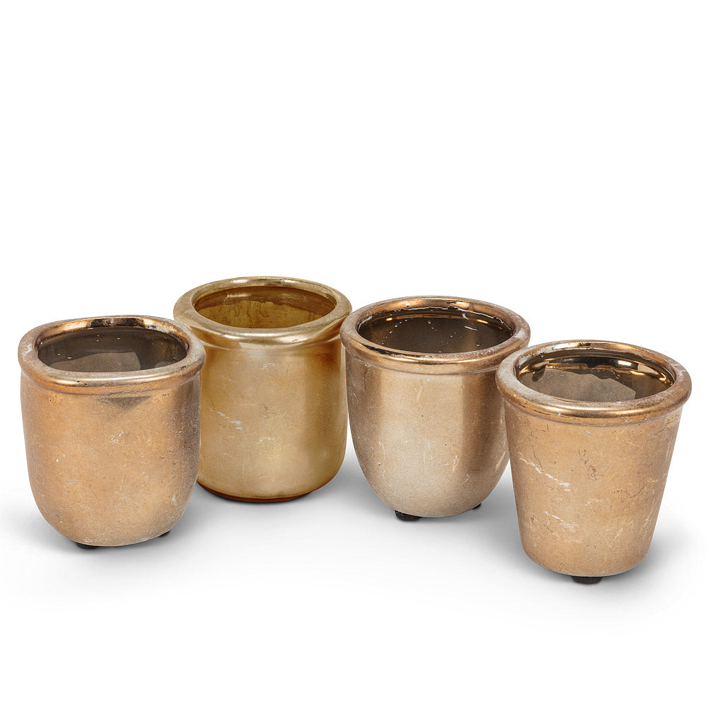 Planters- Small Rustic Gold