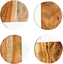 Load image into Gallery viewer, Marble-Wood Coasters
