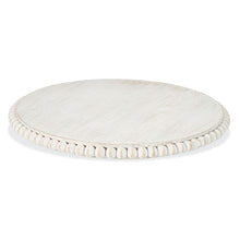 Load image into Gallery viewer, Beaded  Wood Lazy Susan- Vintage White
