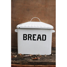 Load image into Gallery viewer, Enameled Bread Box with distressed finish
