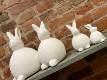 Load image into Gallery viewer, Sitting Vintage White Concrete Bunnies
