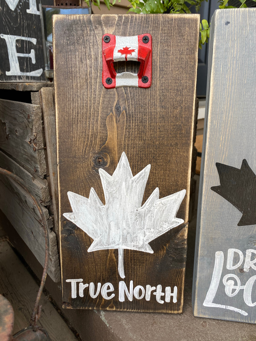 Handcrafted Wood Beer Opener- Maple Leaf