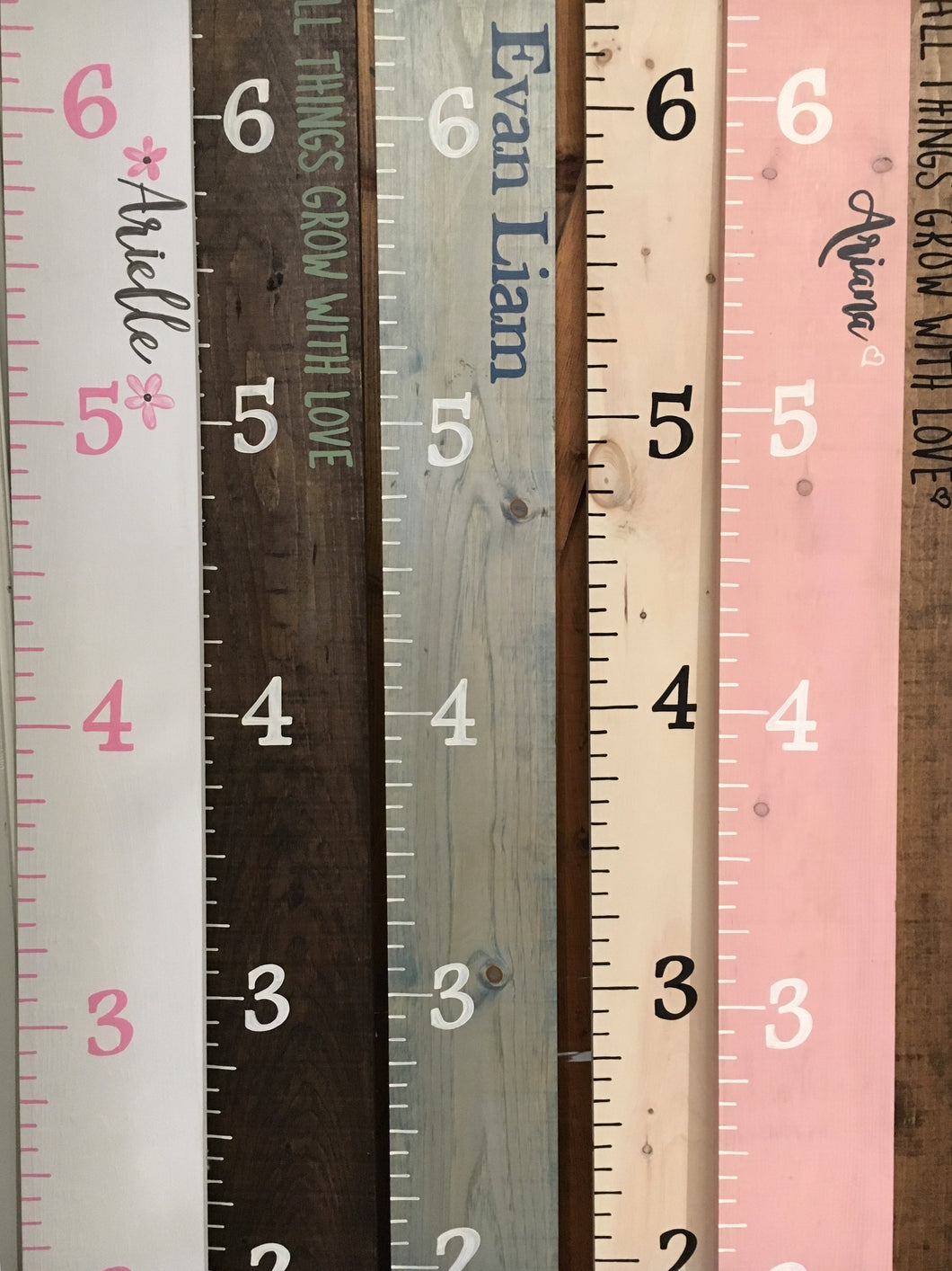Handcrafted Wood-  Growth Rulers