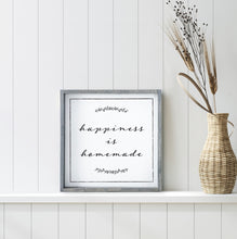 Load image into Gallery viewer, Ready Made Wood Sign- Happiness is homemade
