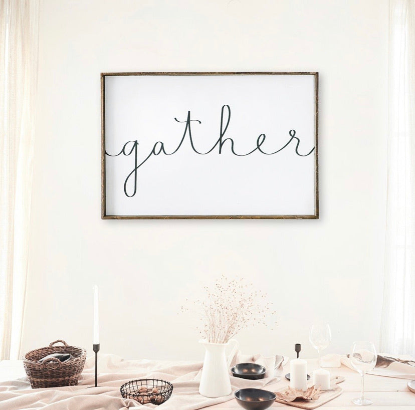 Ready Made Wood Sign- Gather