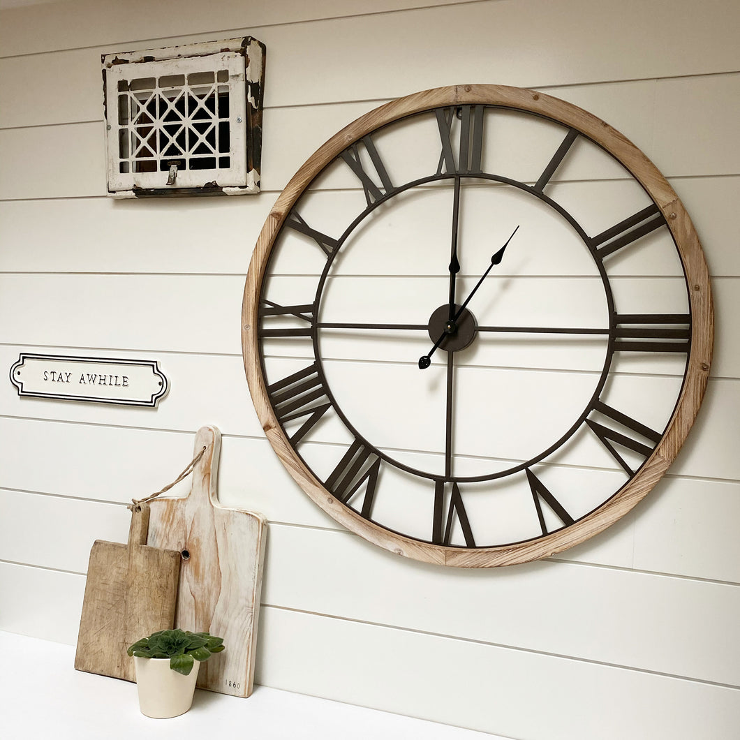 Clock- Wood Frame Farmhouse