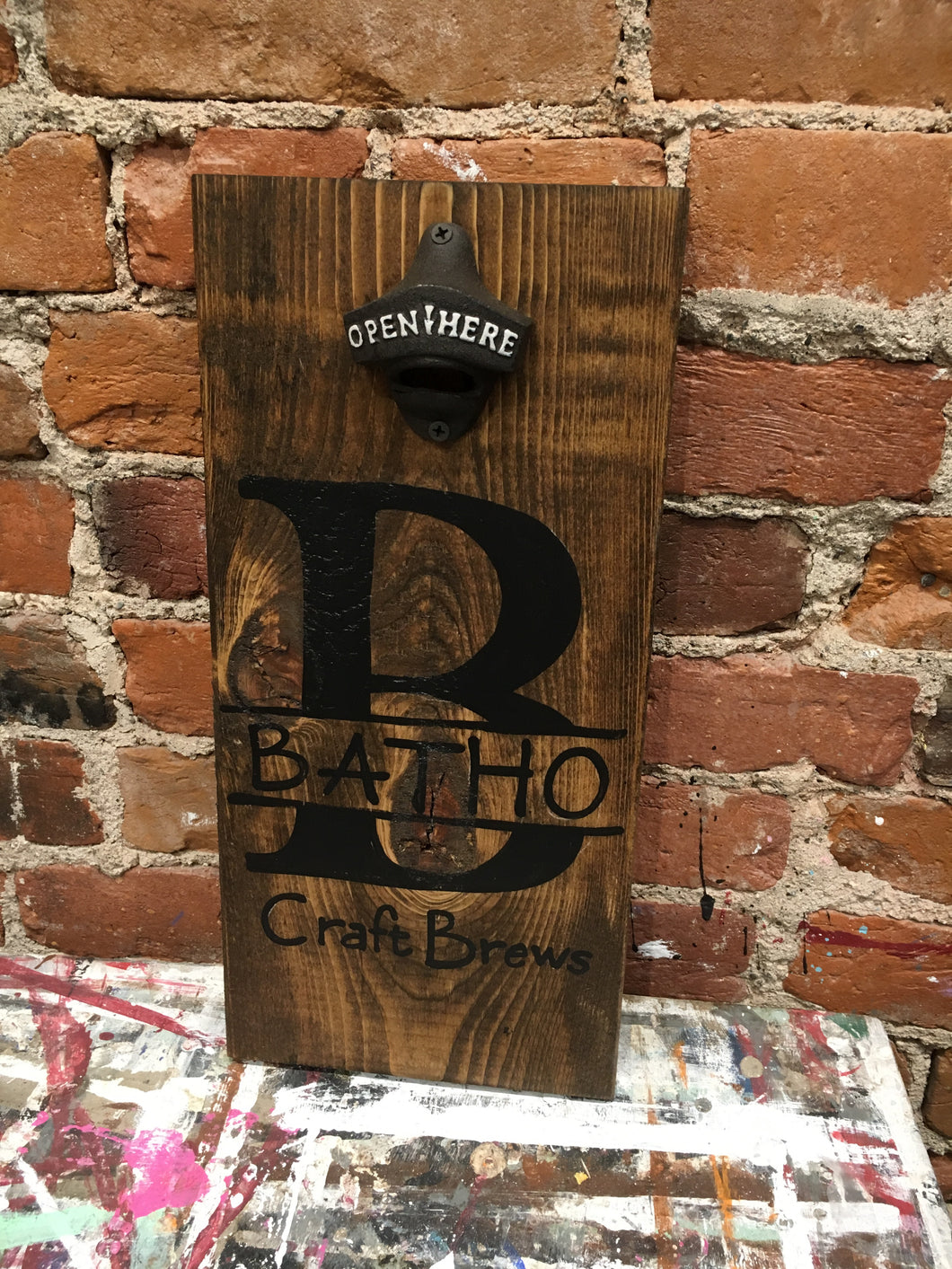 Handcrafted Wood Beer Opener- Personalized