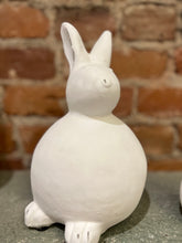 Load image into Gallery viewer, Sitting Vintage White Concrete Bunnies

