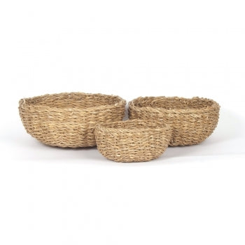 Set of 3 Seagrass Bowls