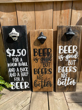 Load image into Gallery viewer, Handcrafted Wood Beer Opener -Tragically Hip
