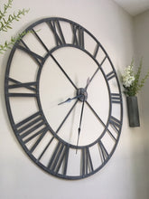Load image into Gallery viewer, Clock- Extra Large Iron Farmhouse
