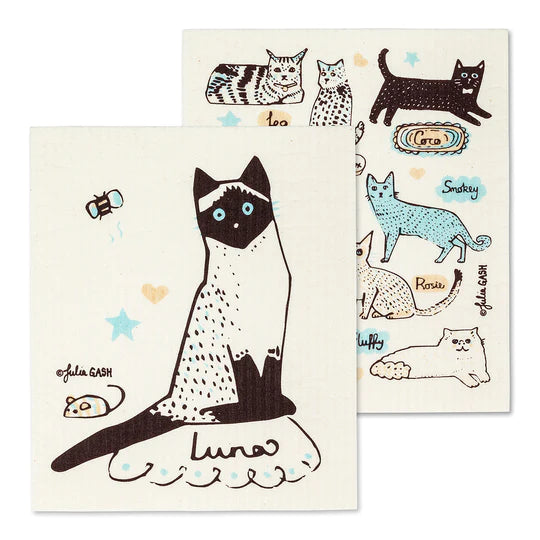 Luna Cat Swedish Dishcloth