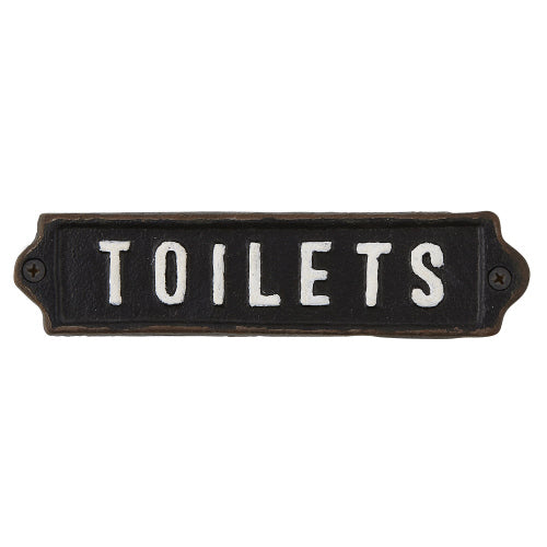 Cast Iron Sign-Toilets