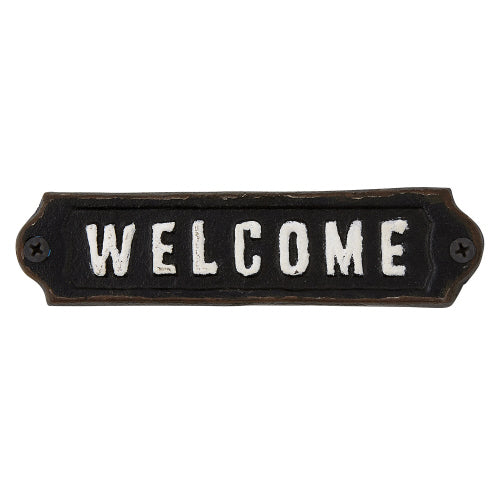 Cast Iron Sign- Welcome