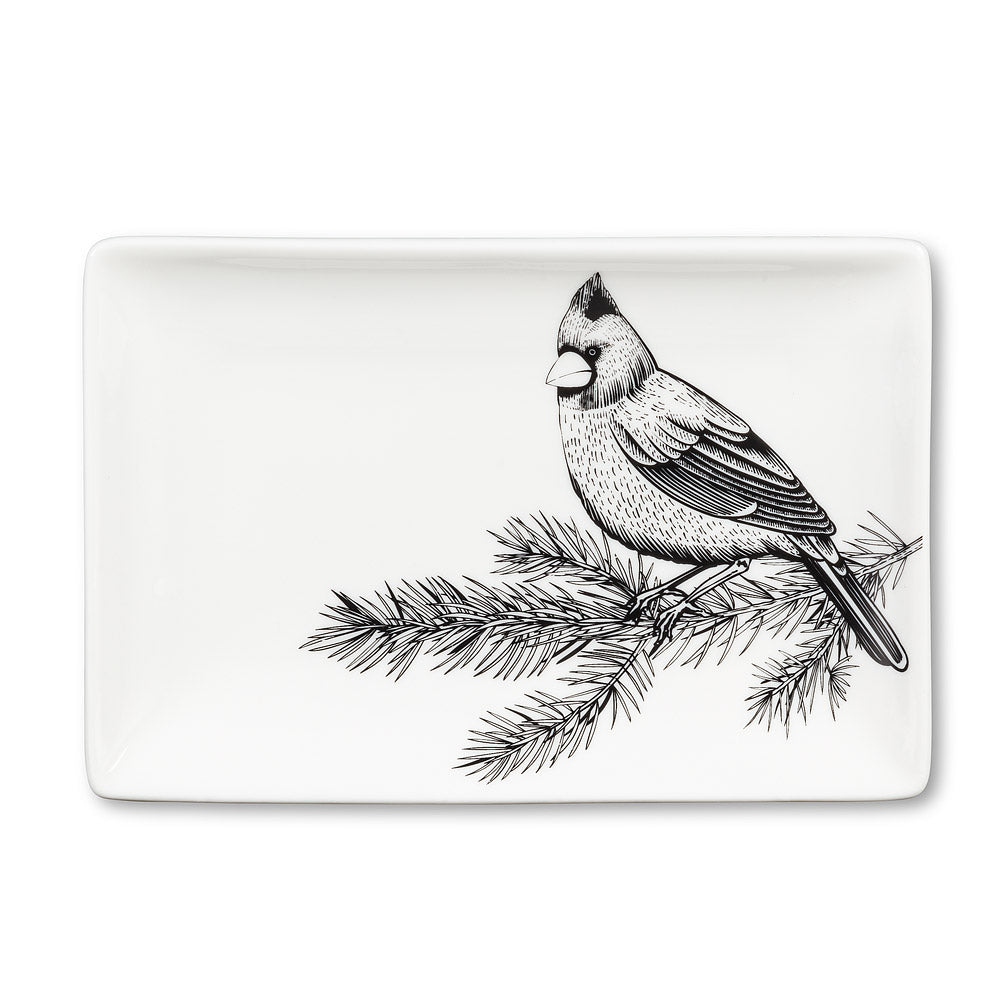 Winter Birds Rectangle Tray